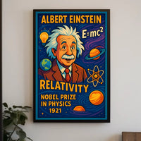 Einstein Relativity Vintage Science Home Decor Poster