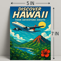 Discover Hawaii Travel Poster Art Print PosterGoat