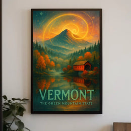 Vermont Landscape Autumn Foliage Mountain Poster