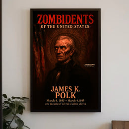 James K. Polk 11th President of the United States Zombidents Poster Series