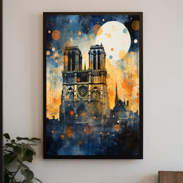 Notre-Dame Surreal Dreamscape Abstract or Artistic Poster