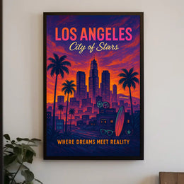 Los Angeles Dreamscape: Enchanting Cityscape Urban or Cityscape Poster
