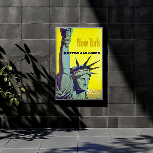 United Airlines New York Travel Poster (1960)
