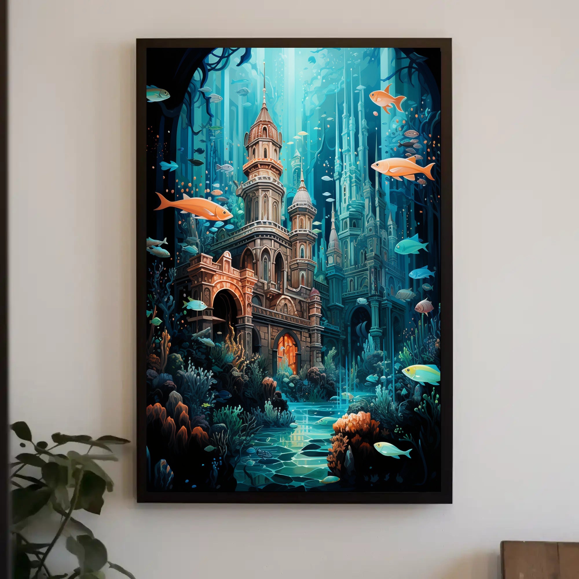 Enchanted Underwater City Poster