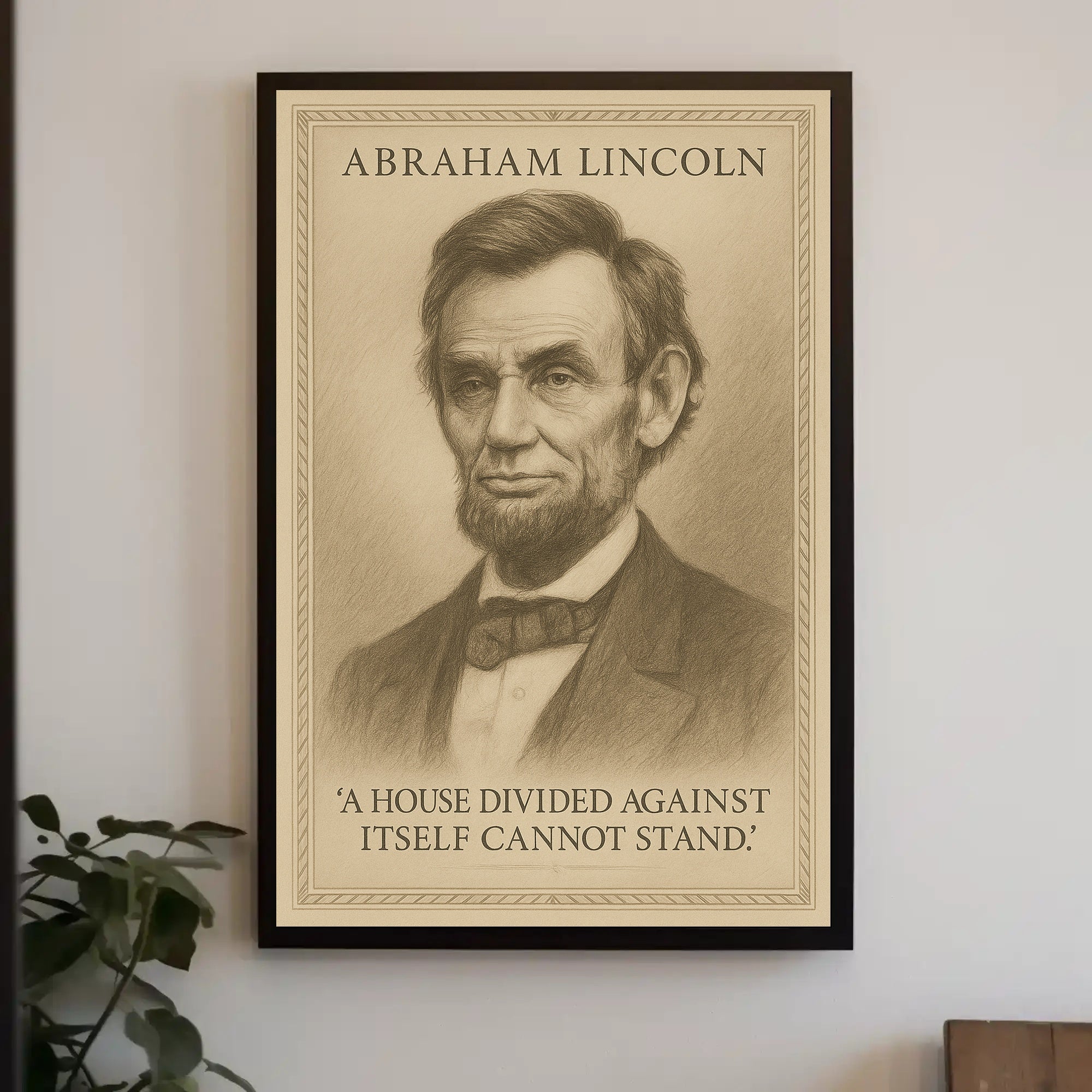 Abraham Lincoln A House Divided Poster PosterGoat