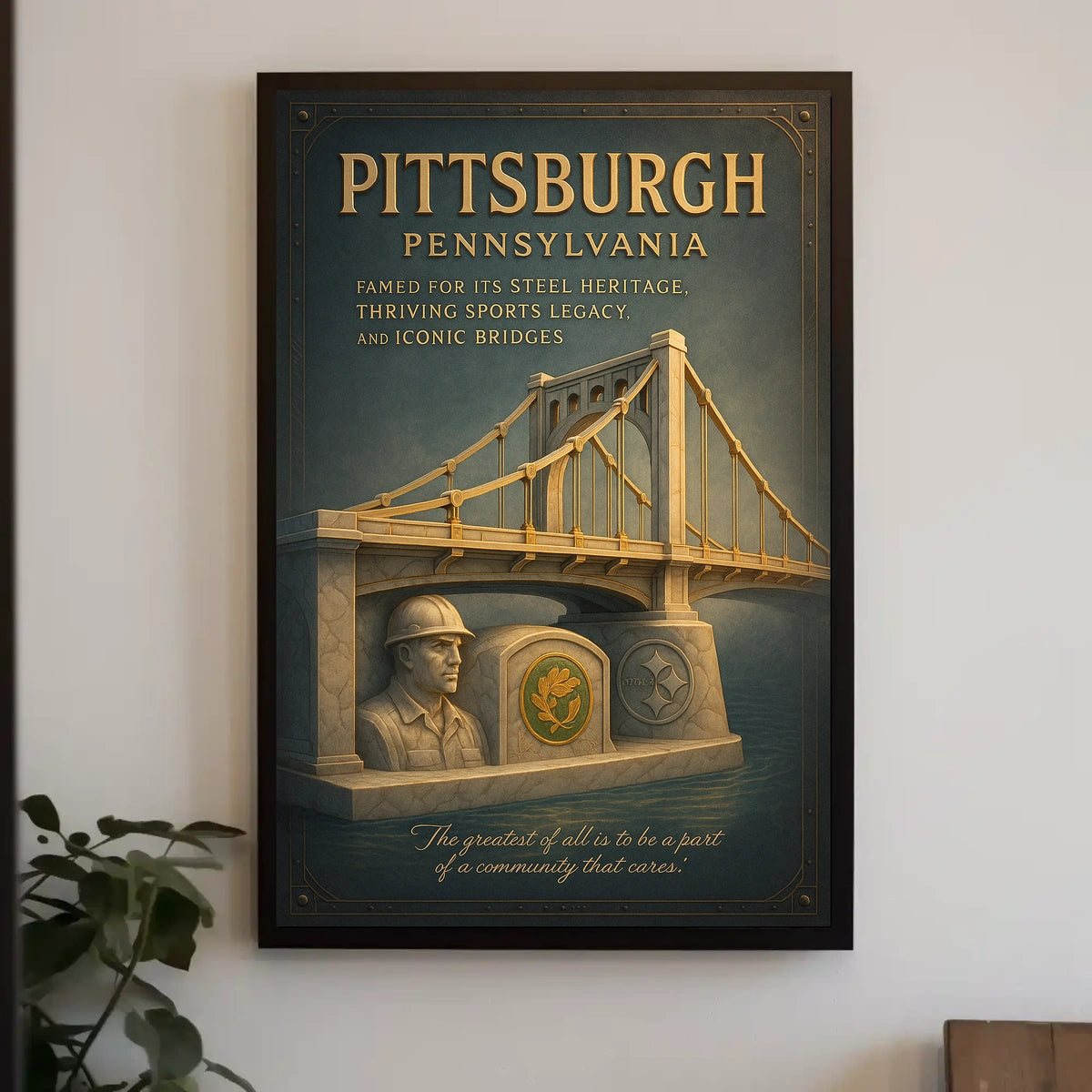Pittsburgh A Legacy of Steel and Bridges Poster