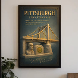 Pittsburgh A Legacy of Steel and Bridges Poster