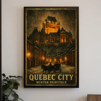Quebec City Winter Fairytale Poster
