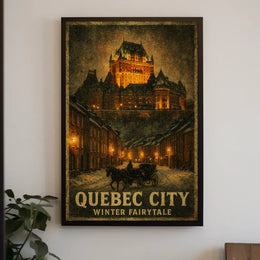 Quebec City Winter Fairytale Poster
