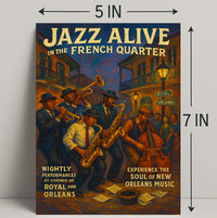 Jazz Performance in New Orleans Music or Concert Poster