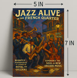 Jazz Performance in New Orleans Music or Concert Poster