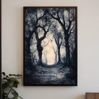 Mysterious Ethereal Forest Scene Artistic Poster