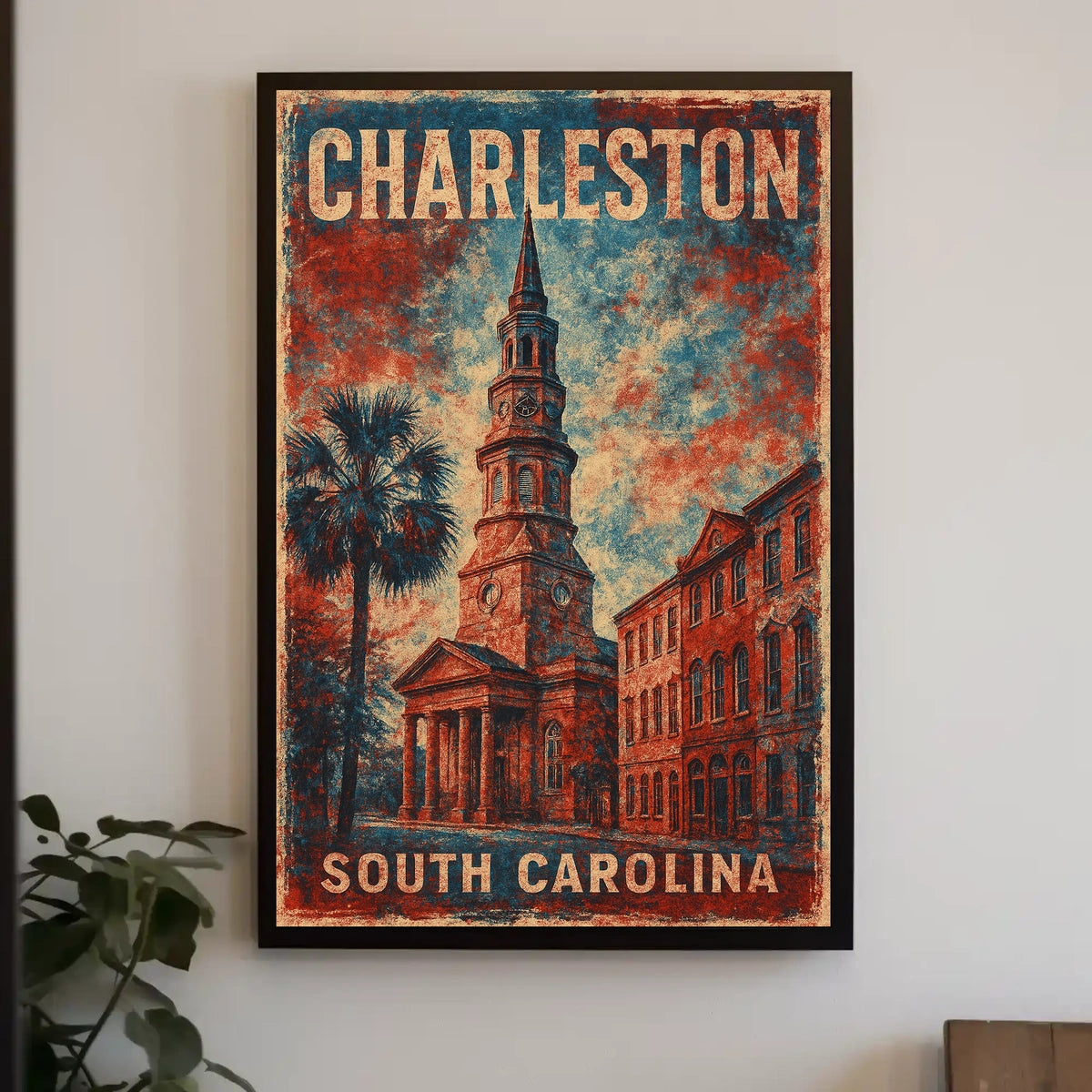 Charleston Cityscape Watercolor Wanderlust Poster