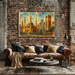 Beirut Landmarks Poster