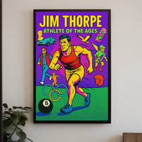 Jim Thorpe Retro Pop Sports Poster