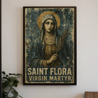 Saint Flora Vintage Religious Art Poster - Cultural Heritage Poster