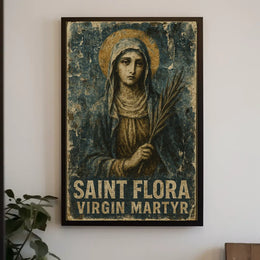 Saint Flora Vintage Religious Art Poster - Cultural Heritage Poster