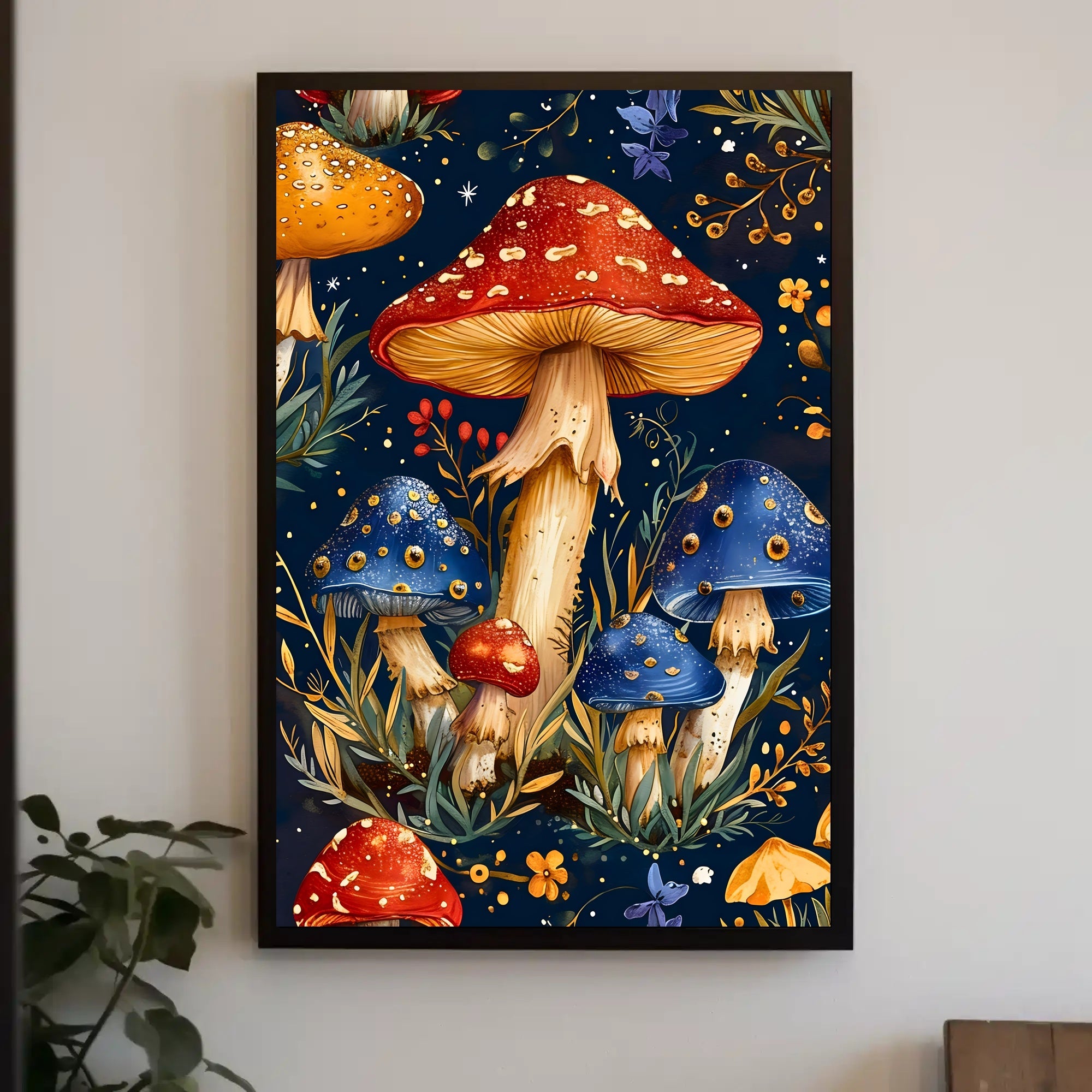 Enchanted Mushroom Forest Fantasy or Mythology Poster