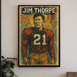 Jim Thorpe Legendary Athlete Poster