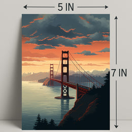 Golden Gate At Dusk Poster