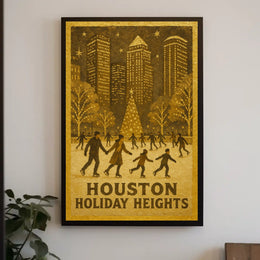 Houston Holiday Heights Poster