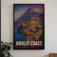 Amalfi Coast Poster Wall Art Travel Print Scenic Decor Italy
