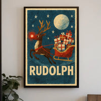 Rudolph Reindeer Poster
