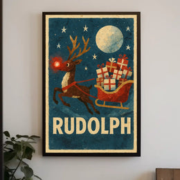 Rudolph Reindeer Poster