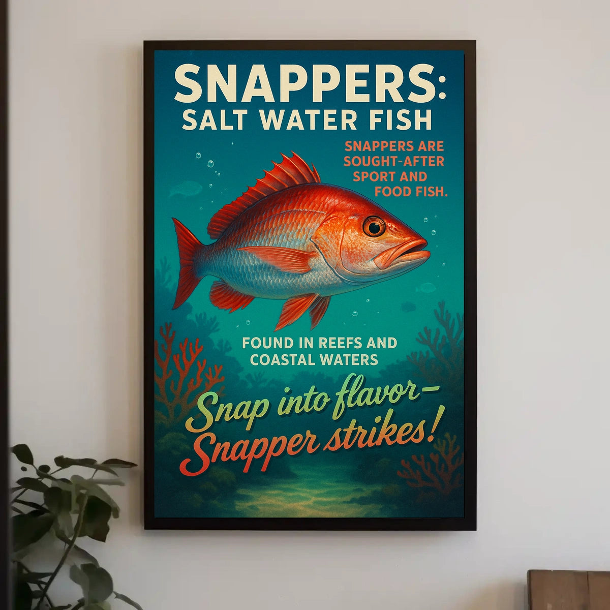 Snappers Salt Water Fish Poster