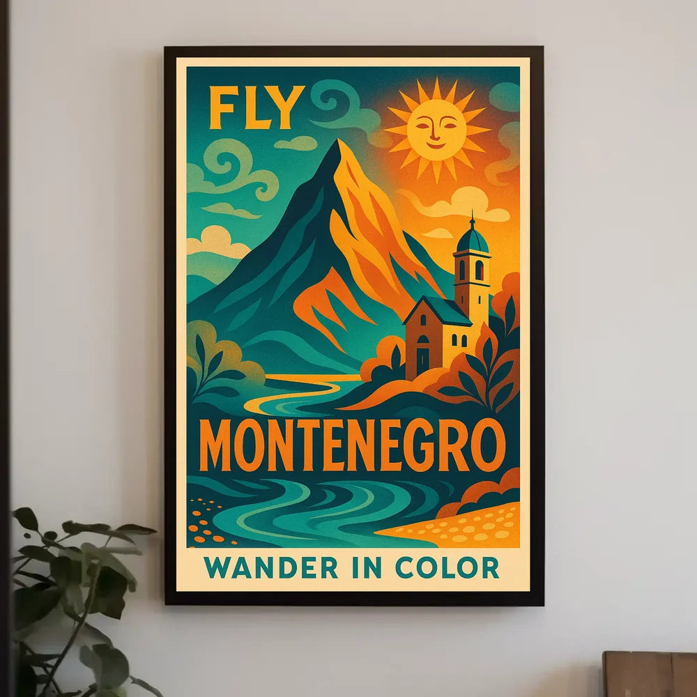 Montenegro Adventure Vintage Travel Poster PosterGoat