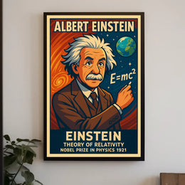 Einstein Relativity Educational Science Poster