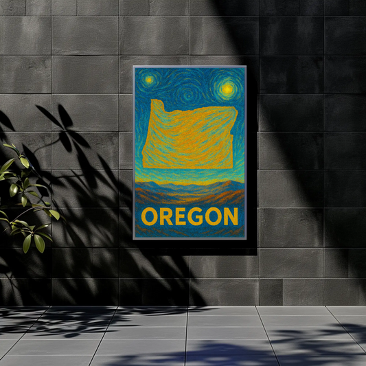 Oregon Starry Night Poster