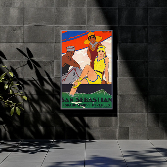 San Sebastian Spain Travel Poster