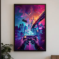 Neon Gaming Odyssey Poster