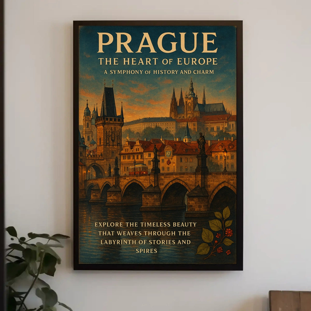 Prague The Heart of Europe Poster
