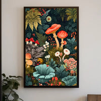 Enchanted Forest Flora William Morris Art Poster