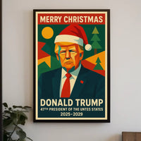 Festive Trump Christmas Poster Political or Pop Culture Poster