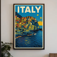 Vibrant Italy Coastline Poster