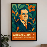 William McKinley Presidential Portrait Patriotic Vintage Retro Eighties Pop Art Poster