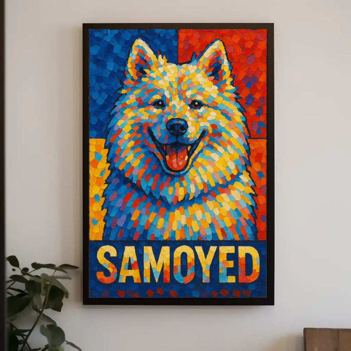 Vibrant Samoyed Portrait Poster