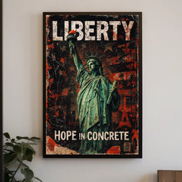 Statue of Liberty Grunge Art Political or Propaganda Poster