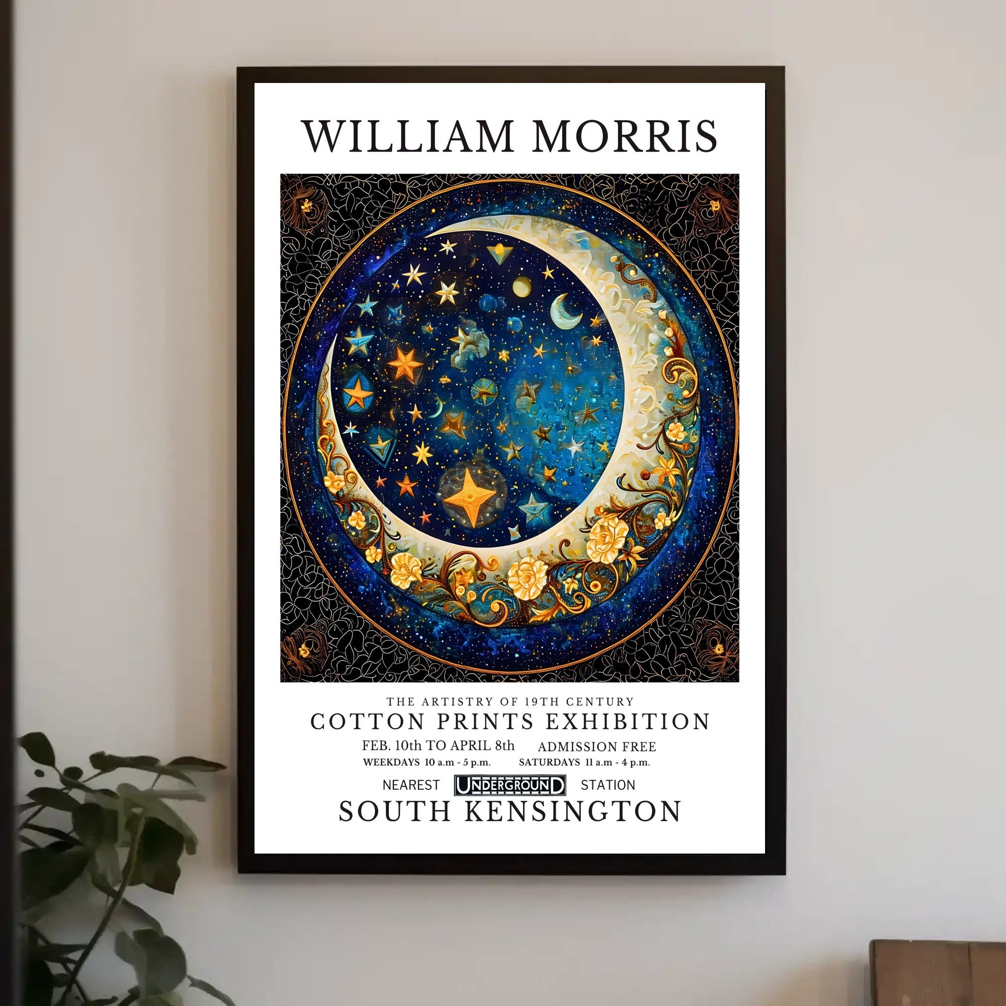 William Morris Cotton Prints Exhibition Poster