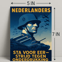 WWII Military Pride Propaganda Poster