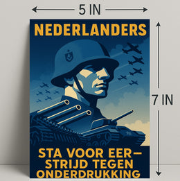 WWII Military Pride Propaganda Poster