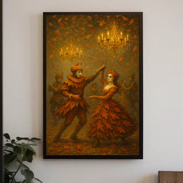 Autumn Masquerade Baroque Elegance Poster