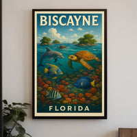 Biscayne Florida Scenic Coastal Timeless Collector Poster