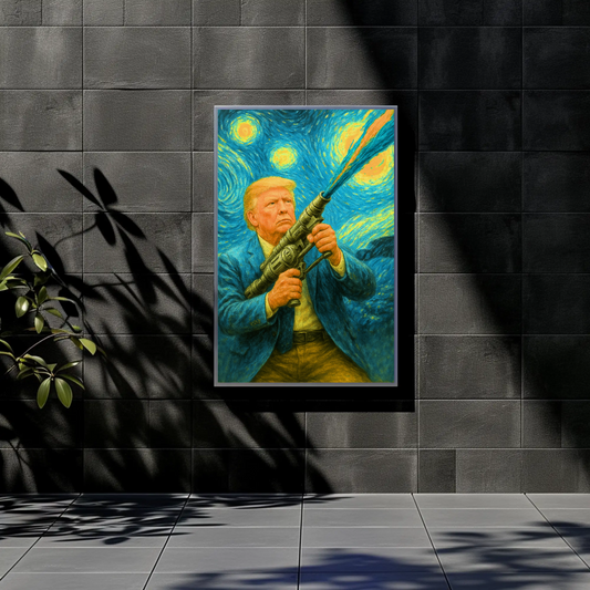 Trump Van Gough Starry Night Vintage Poster