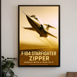 F-104 Starfighter Zipper Poster PosterGoat