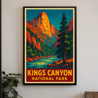 Kings Canyon Vintage Adventure Nature Lovers Poster