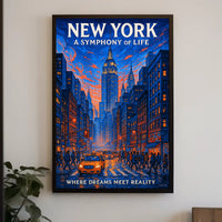 New York A Symphony of Life Poster PosterGoat